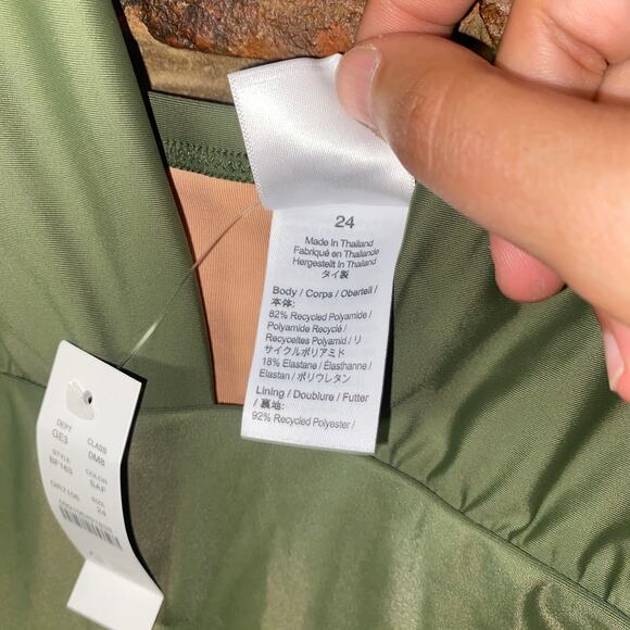 New NWT J. Crew Green Plunge V-Neck One-Piece Swim Bathing Suit Women's Size 24 - Picture 6 of 8